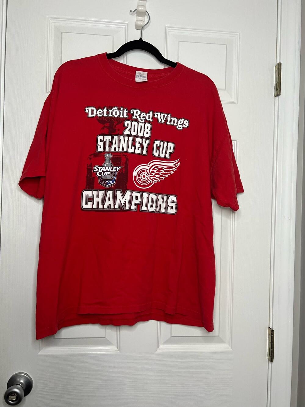 2008 Stanley Cup Champions Detroit Red Wings Gildan Size X-Large XL NHL